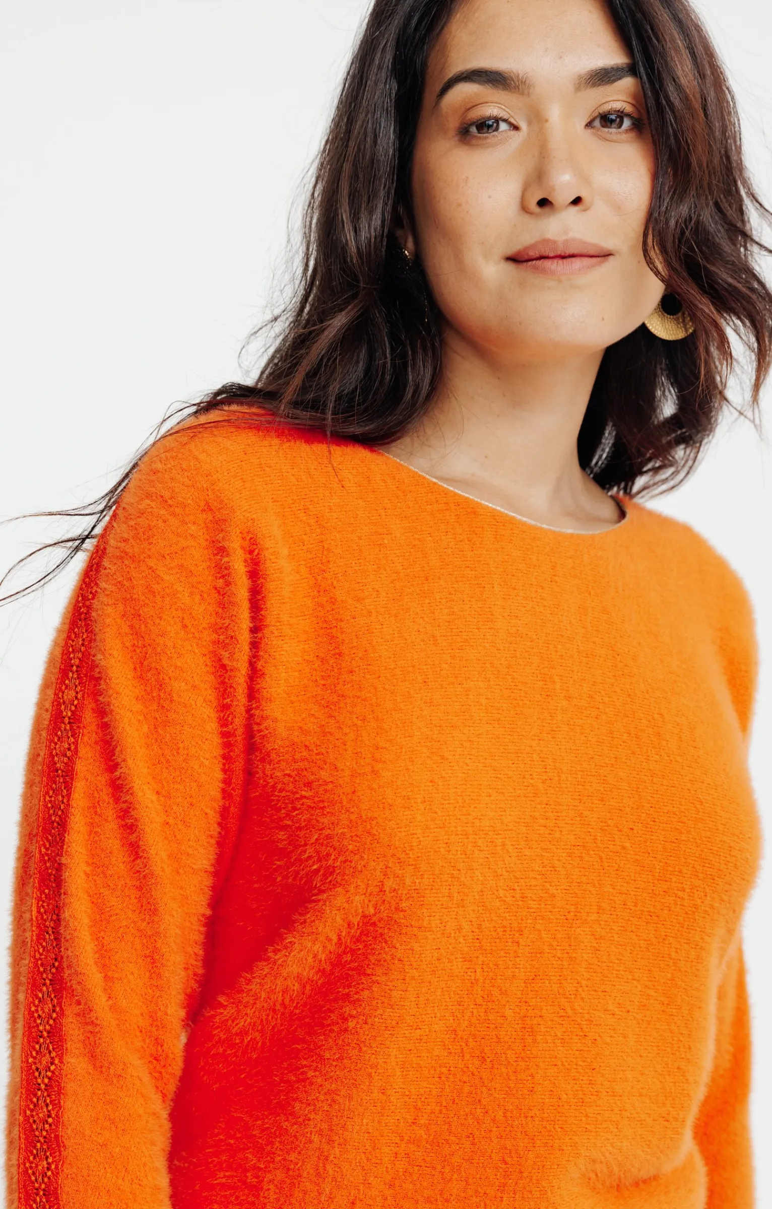 Tee-shirts<Armand Thiery T-SHIRT MANCHES LONGUES COL ROND - Mandarine