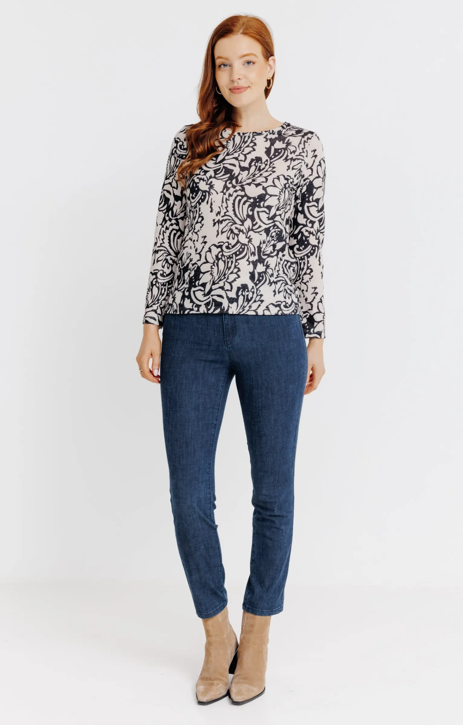 Tee-shirts<Armand Thiery T-SHIRT MANCHES LONGUES COL ROND - Beige