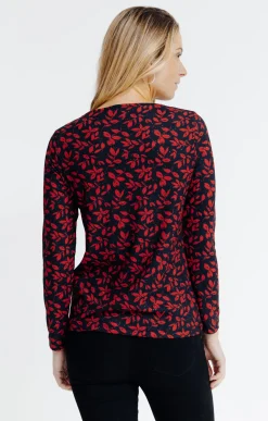 Tee-shirts<Armand Thiery T-SHIRT MANCHES LONGUES COL V - Noir