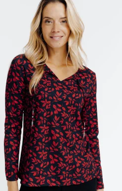 Tee-shirts<Armand Thiery T-SHIRT MANCHES LONGUES COL V - Noir
