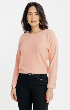 Tee-shirts<Armand Thiery T-SHIRT MANCHES LONGUES COL ROND - Corail
