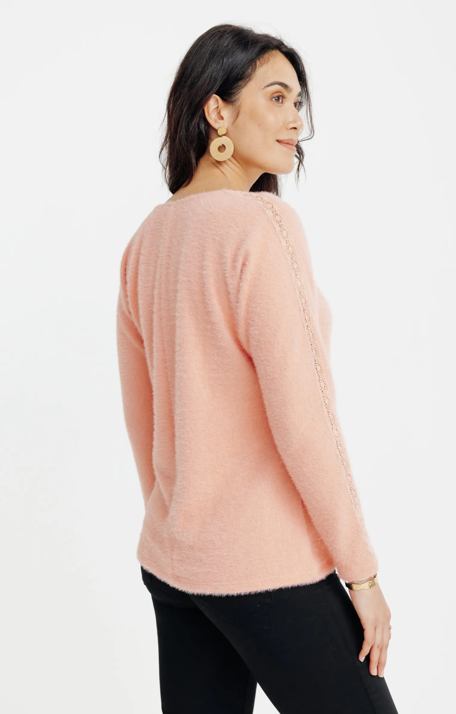 Tee-shirts<Armand Thiery T-SHIRT MANCHES LONGUES COL ROND - Corail