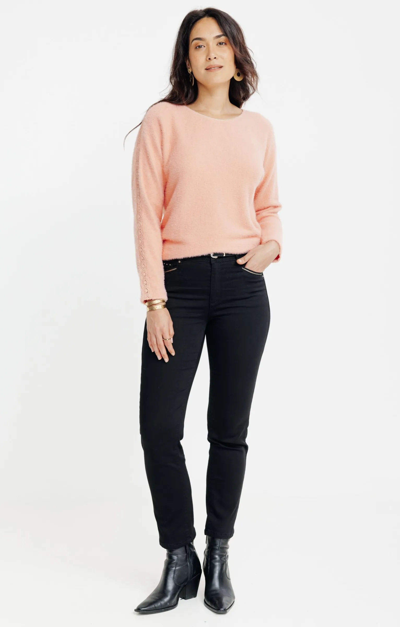 Tee-shirts<Armand Thiery T-SHIRT MANCHES LONGUES COL ROND - Corail