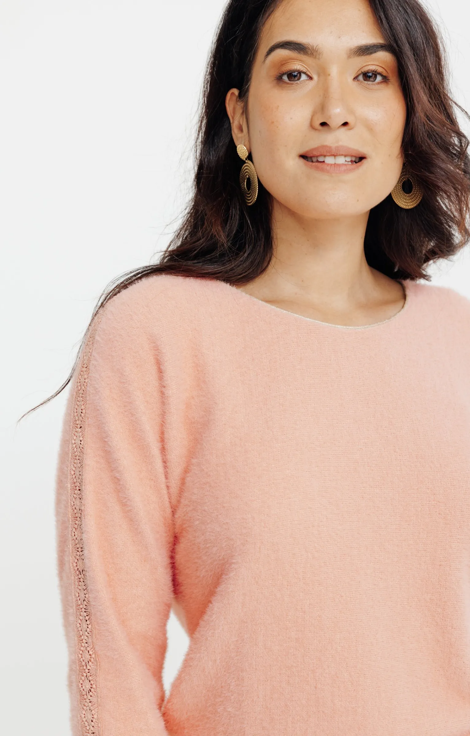 Tee-shirts<Armand Thiery T-SHIRT MANCHES LONGUES COL ROND - Corail