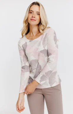 Tee-shirts<Armand Thiery T-SHIRT MANCHES LONGUES COL ROND - Taupe