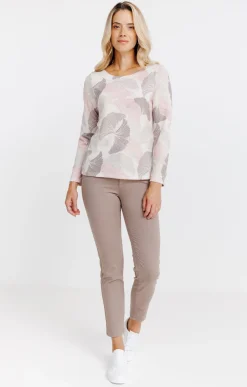 Tee-shirts<Armand Thiery T-SHIRT MANCHES LONGUES COL ROND - Taupe
