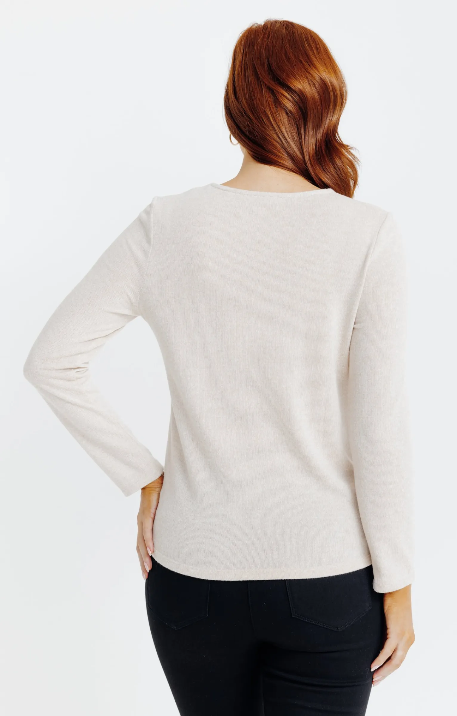 Tee-shirts<Armand Thiery T-SHIRT SEQUINS MANCHES LONGUES - Beige