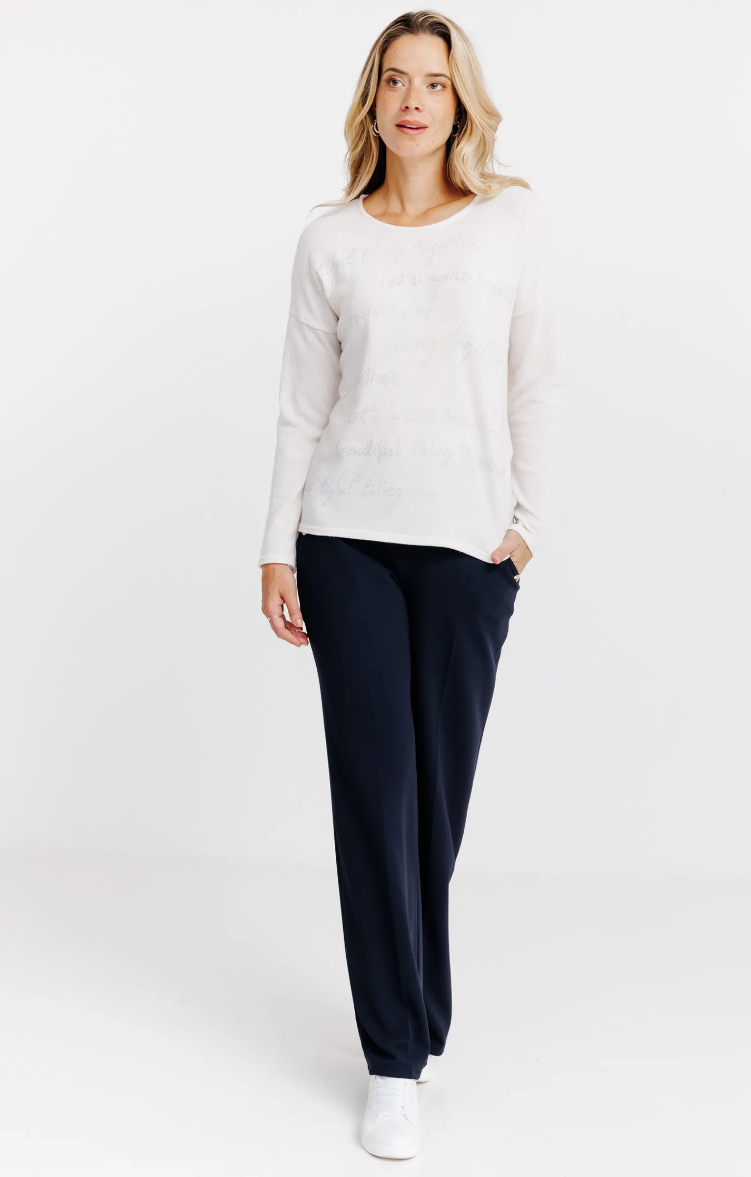 Tee-shirts<Armand Thiery T-SHIRT UNI MANCHES LONGUES - Écru