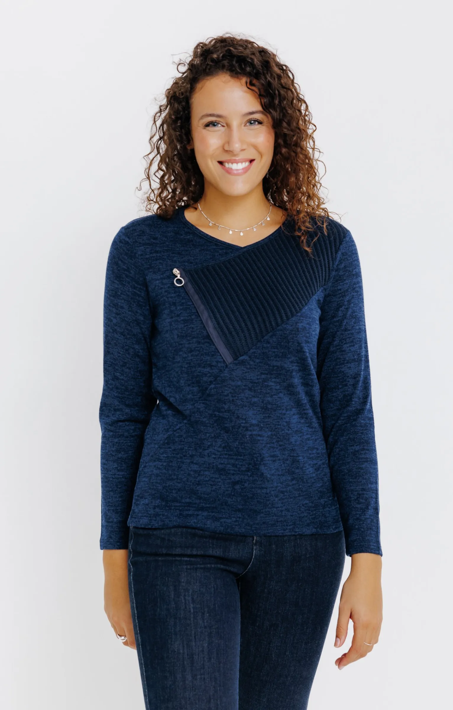 Tee-shirts<Armand Thiery T-SHIRT UNI MANCHES LONGUES - Marine