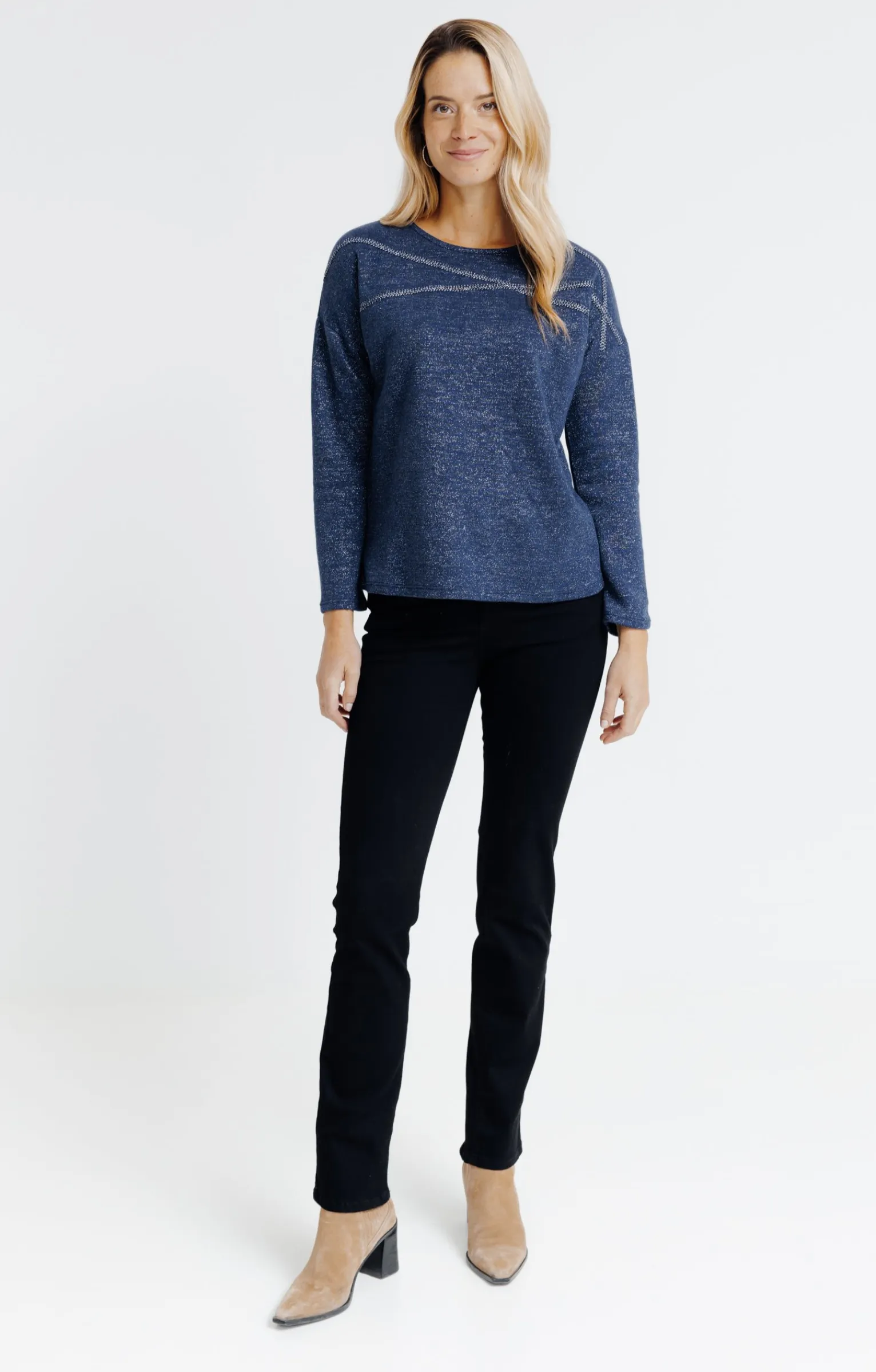 Tee-shirts<Armand Thiery T-SHIRT UNI MANCHES LONGUES - Marine