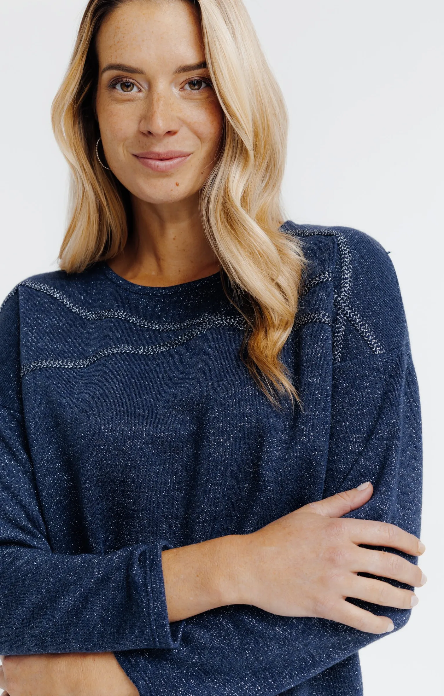 Tee-shirts<Armand Thiery T-SHIRT UNI MANCHES LONGUES - Marine