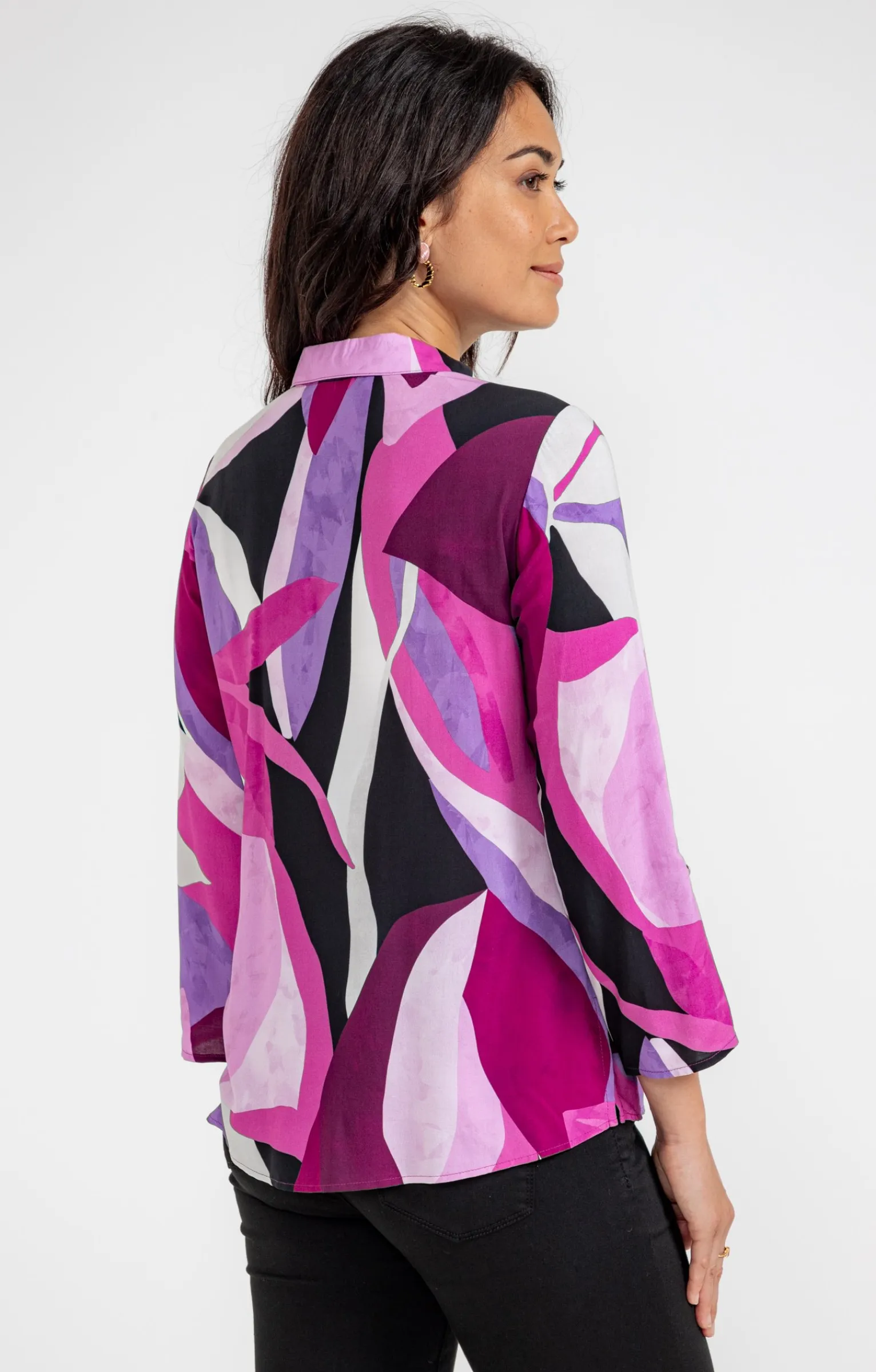 Chemisiers<Armand Thiery TUNIQUE IMPRIME COLORE COL CHEMISE - Aubergine