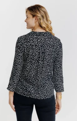Chemisiers<Armand Thiery TUNIQUE IMPRIMEE MOTIF POIS - Noir