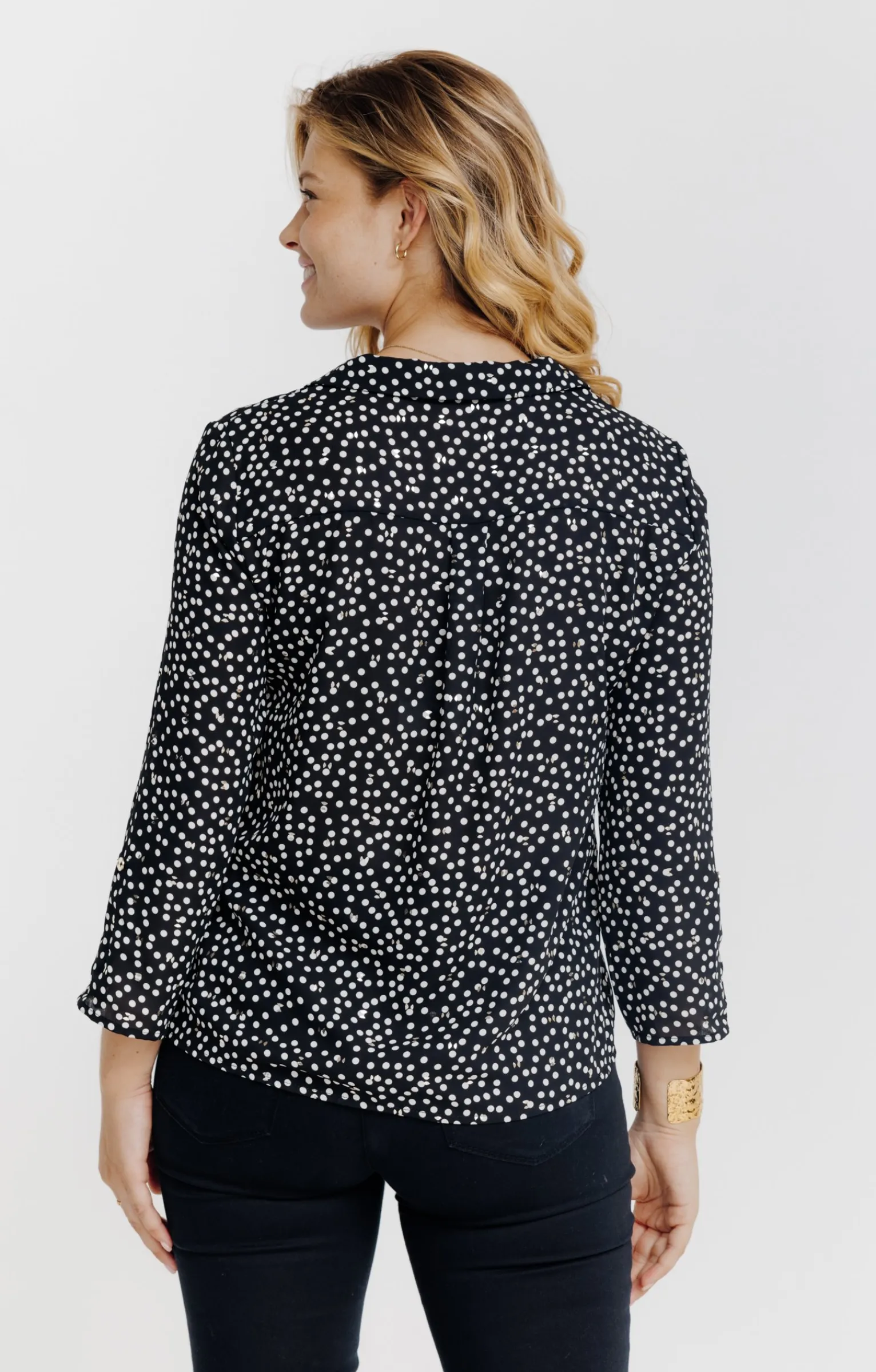 Chemisiers<Armand Thiery TUNIQUE IMPRIMEE MOTIF POIS - Noir