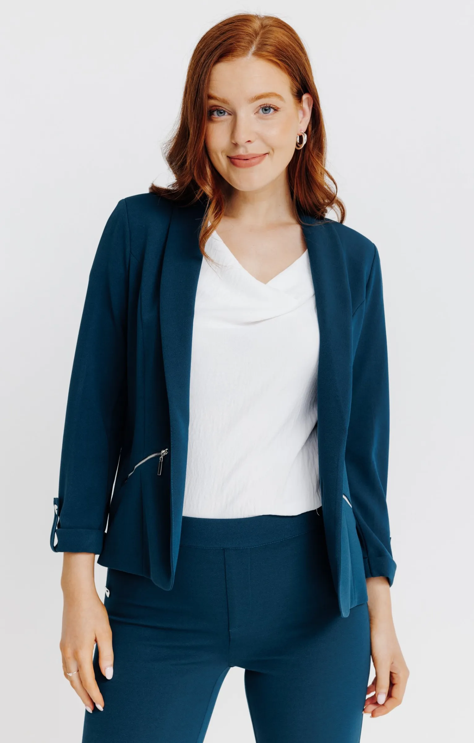 Vestes<Armand Thiery VESTE BLAZER AVEC COL CHÂLE - Pétrole