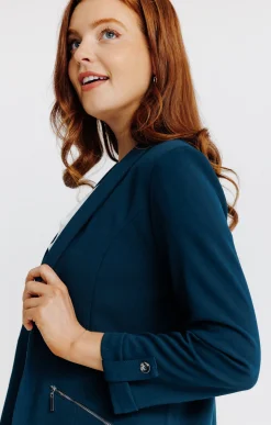 Vestes<Armand Thiery VESTE BLAZER AVEC COL CHÂLE - Pétrole