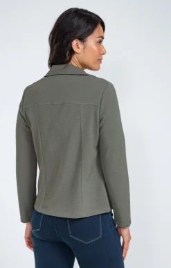 Vestes<Armand Thiery Veste col tailleur avec zips poches - Kaki