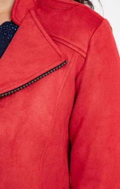 Vestes<Armand Thiery Veste en suédine avec galon fantaisie - Brique