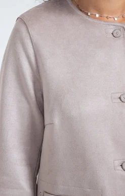 Vestes<Armand Thiery Veste en suédine non doublée - Grège
