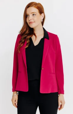 Vestes<Armand Thiery VESTE FORME BLAZER EN MAILLE - Bordeaux