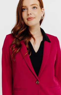Vestes<Armand Thiery VESTE FORME BLAZER EN MAILLE - Bordeaux